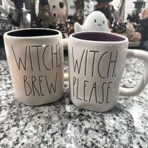 Set of Rae Dunn Halloween Witch Mugs